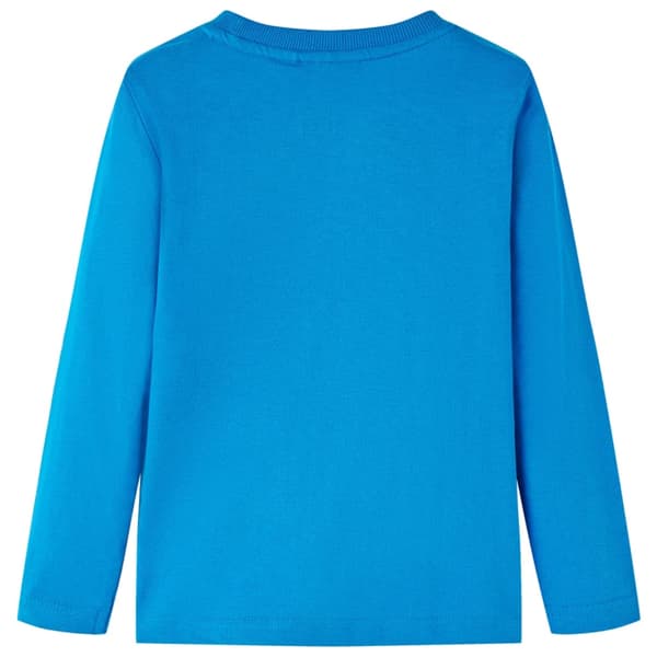 Børne langærmet T-shirt, koboltblå, 116