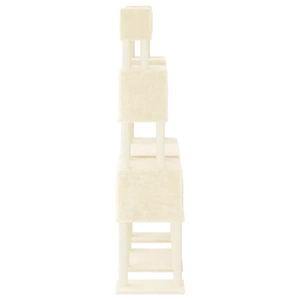 vidaXL kradsetræ til katte med sisalstolper, cremefarvet, 199 cm
