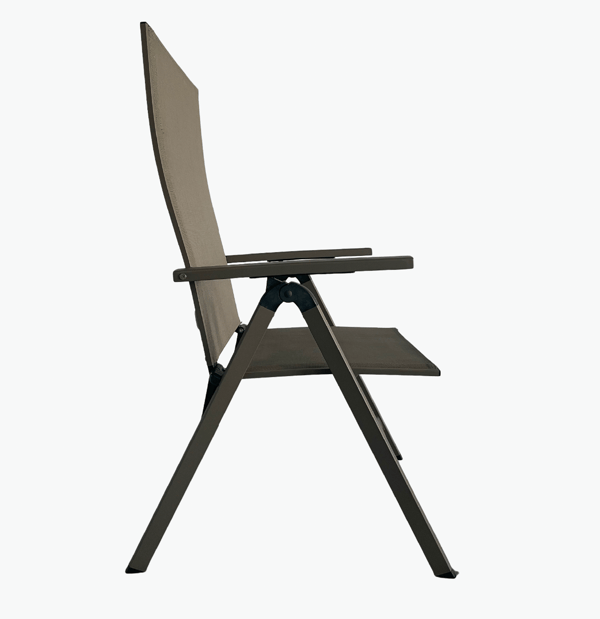 Justerbar, foldbar havestol - 7 positioner - Kaffebrun