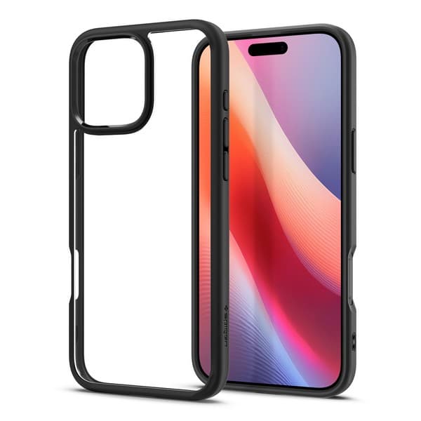 Spigen Ultra Hybrid-cover til iPhone 16 Pro Max, klart og sort
