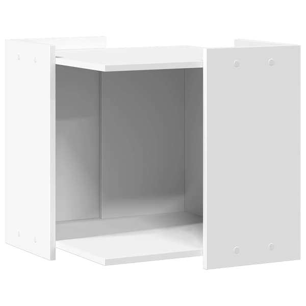 vidaXL Kattlåda vit 53x53x51 cm träbaserat material