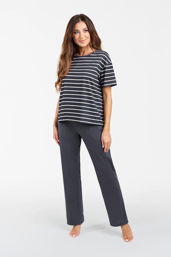 Betty dampyjamas kortärmad, långbyxor S