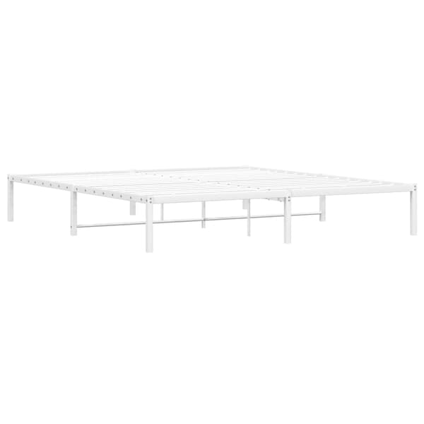 vidaXL metalsengestel hvid 180x200 cm