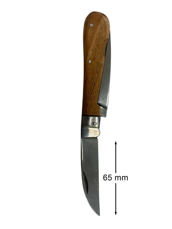 2-delad träkabelkniv med skrapa 60 mm