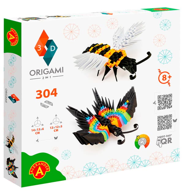 3D Origami 2 i 1. Sommerfuglebi