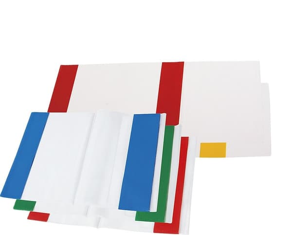 A4 PVC notesbogsomslag med justering MIX (10 stk.)