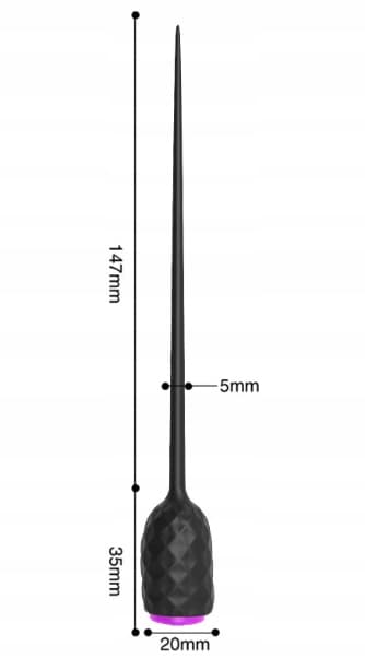 Intimeo Dilatator elektrisk urethralmassager Lang 18,2 cm