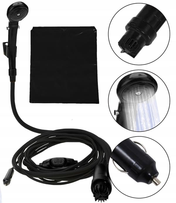 Bärbar dusch för camping 12V D315N