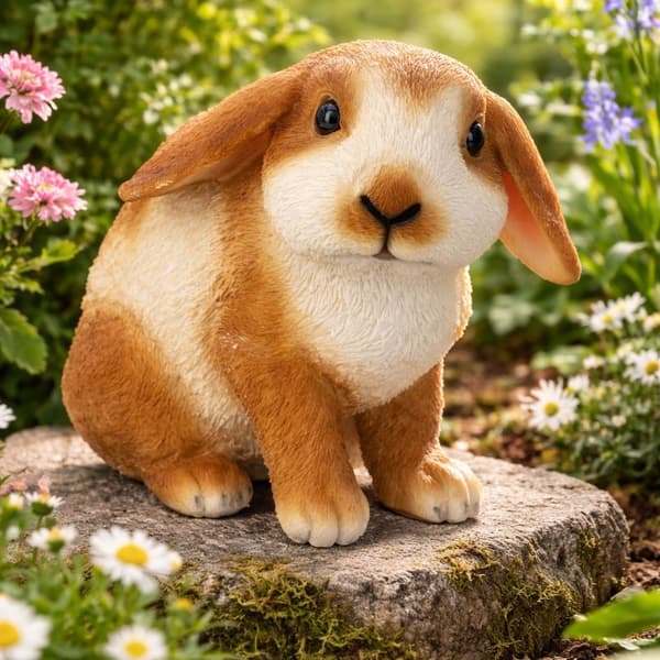 Puutarhahahmo kani isoilla korvilla 17 cm kuvio 2