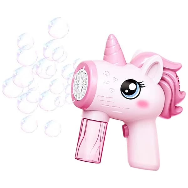 Rosa enhörningsbubbelmaskin