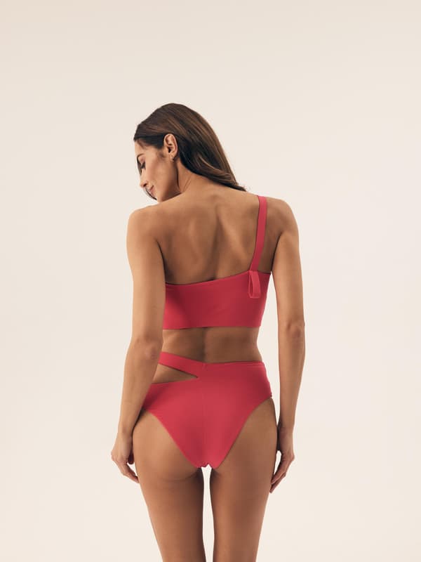 Firenze Esotiq højtaljet bikinitrusse | Intens lyserød L