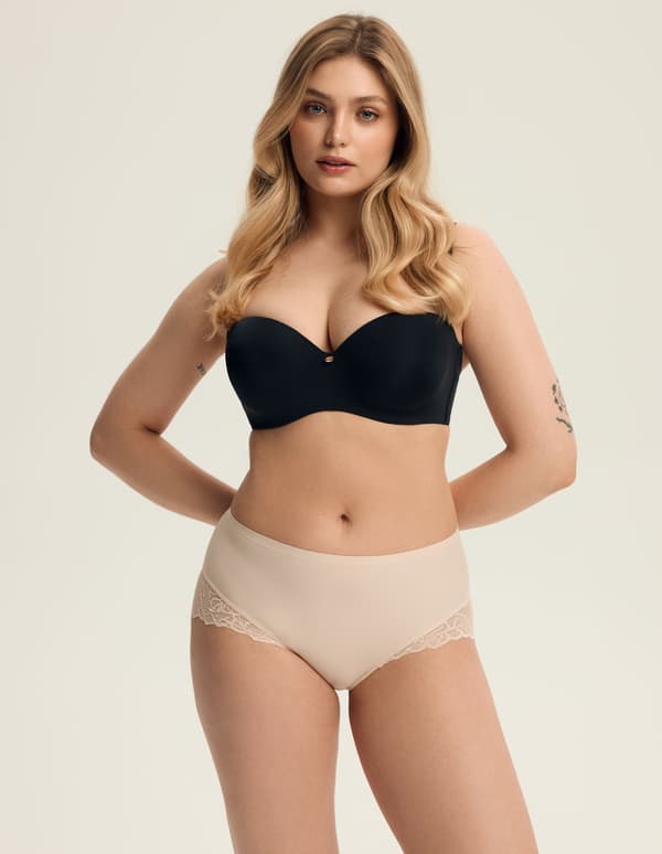Esotiq Pansy högmidjade trosor 2-pack | Beige XL