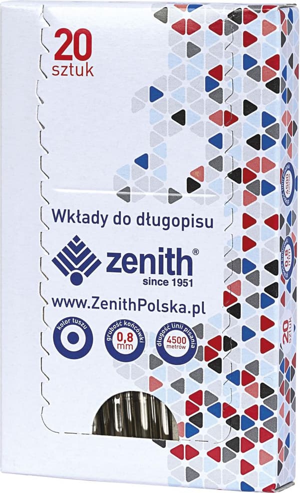 ZENITH kuglepen refill 4/20 blå (20 stk.)