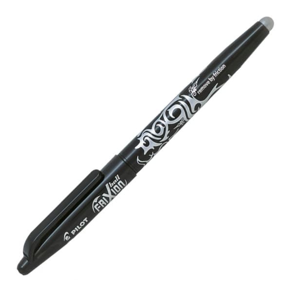 Pilot Frixion Ball Medium sletbar kuglepen. Sort
