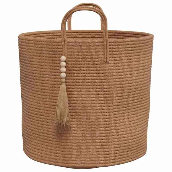 vidaXL Förvaringskorg Brun Ø40x35 cm Bomull