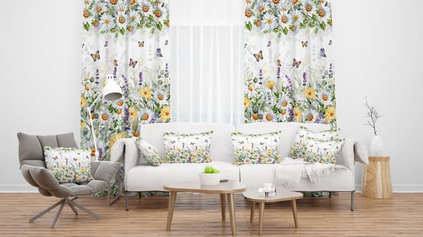 Gardin på tapetryk 807