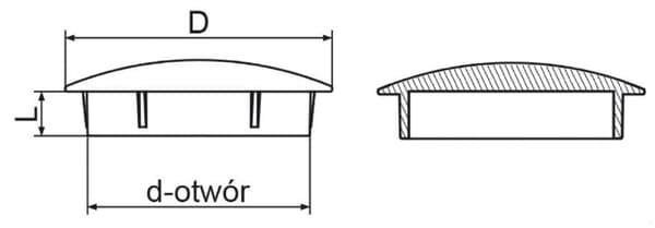 ZDO 20x17 teknologisk hulprop 5 stk sort