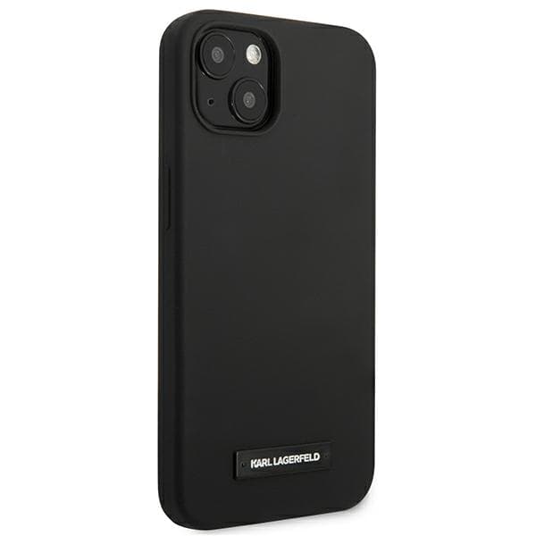 Karl Lagerfeld Silikone Plaque-cover til iPhone 13 mini, Sort