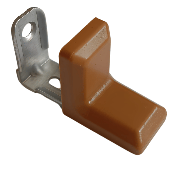 Komandorek möbelvinkel, metallfäste + lock, krämbrun (63) 100 ST