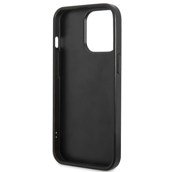 Guess Strass Metal Logo-cover til iPhone 13 Pro, Sort