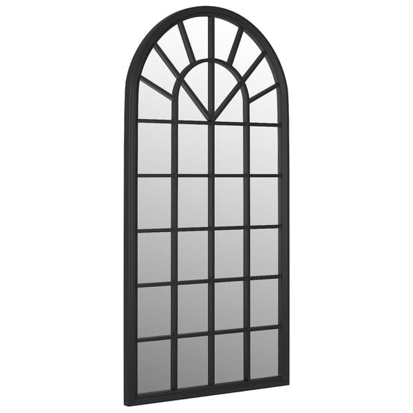 vidaXL indendørs spejl, sort, 90x45 cm, jern