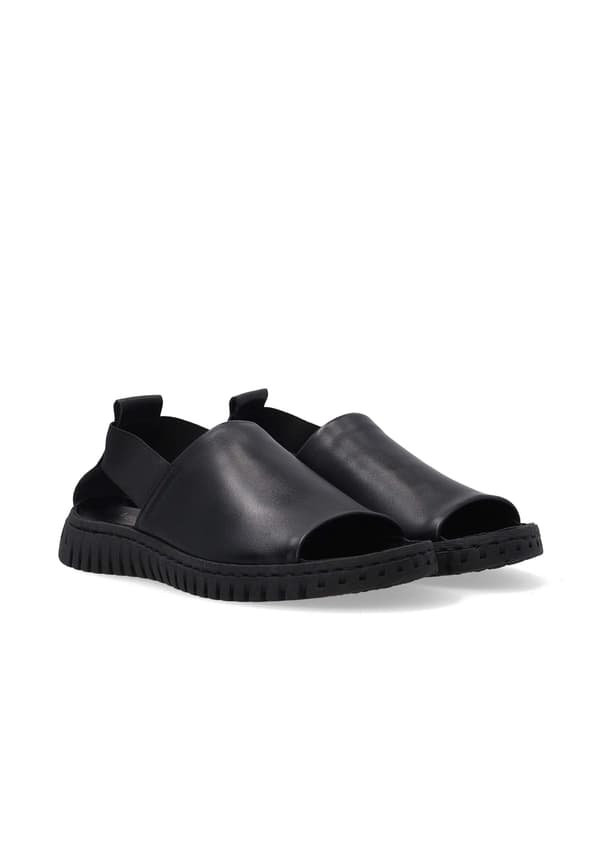 Sorte damesandaler med elastik Sorte damesandaler med elastik 36
