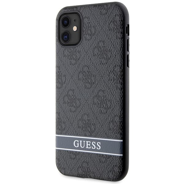 Guess 4G Stripe-etui til iPhone 11 / Xr, grå