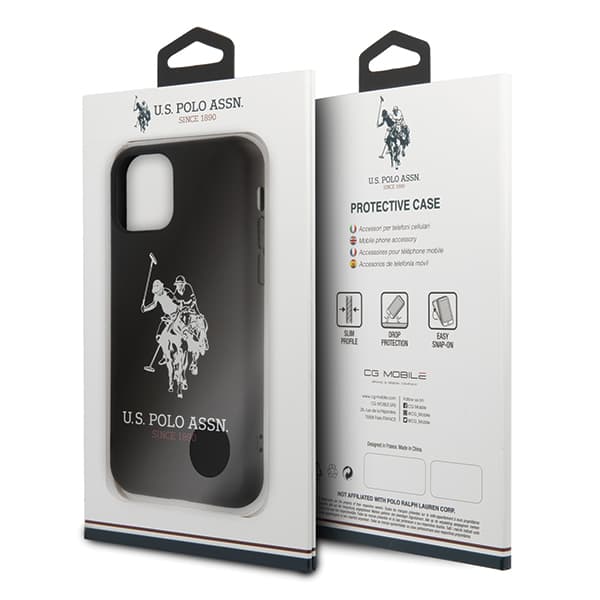 US Polo Silikone Kollektion Etui til iPhone 11 Pro Max, Sort