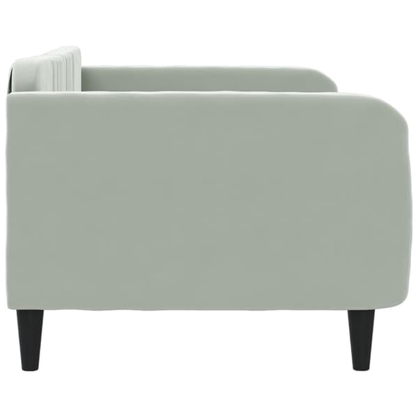 vidaXL Bäddsoffa ljusgrå 90x200 cm klädd i sammet