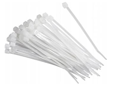 Kabelbinder 98x2,5mm hvid 100 stk.