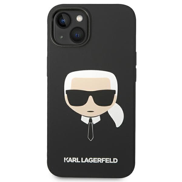 Karl Lagerfeld Silikone Karl`s Head-etui til iPhone 14 Plus, Sort