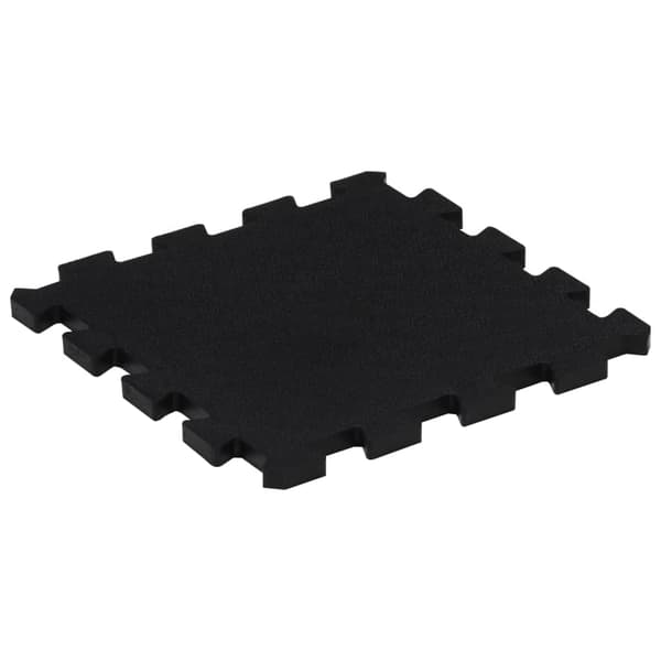vidaXL gummimåtter, 9 stk., sorte, 16 mm, 30x30 cm