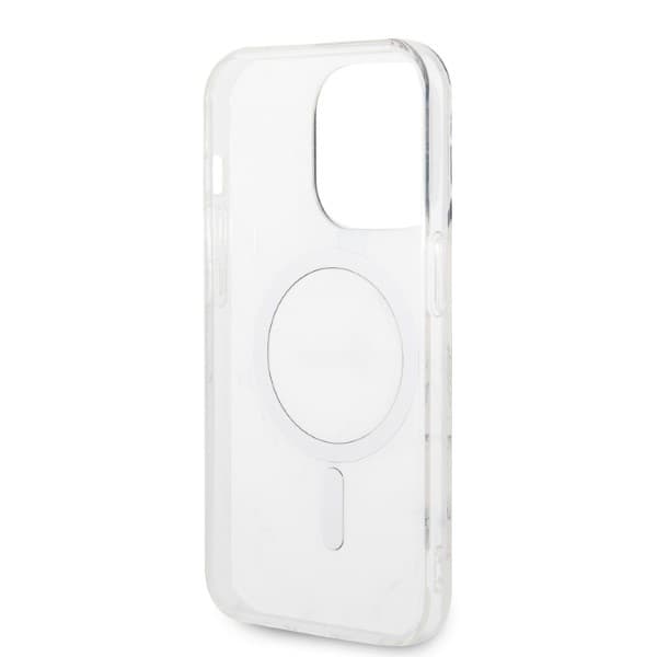 Guess Marble MagSafe-etui + opladersæt til iPhone 14 Pro Max, sort