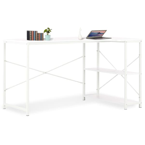 vidaXL computerbord, hvid, 120 x 72 x 70 cm