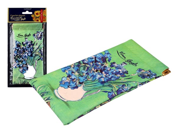 Carmani, mjukt glasögonfodral ca 9x18cm - VAN Gogh/Iriser