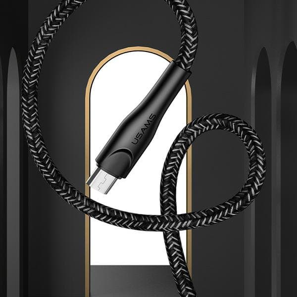USAMS Punottu U41 USB-A - MicroUSB -kaapeli 1m 2A Punainen