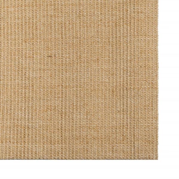 vidaXL tæppe, naturlig sisal, 80x150 cm, sort