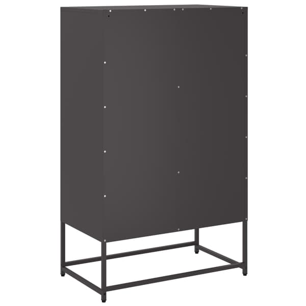 vidaXL skab, sort, 68x39x111,5 cm, stål
