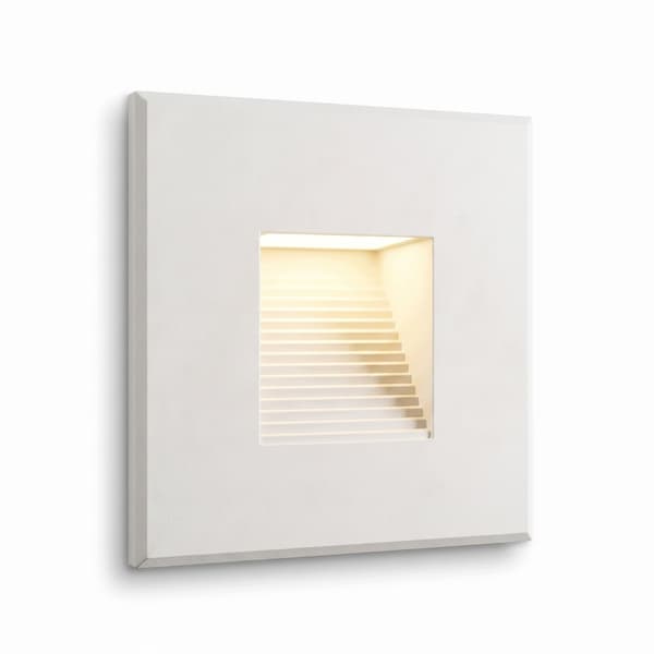 Vit LED-trappbelysning 230V aluminium | 3000k-varm | LEDROOM