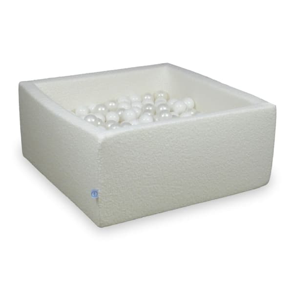 Tør pool 90x90x40 Boucle White 400 bolde: hvid, perlemor