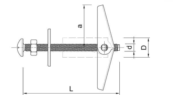 Vikbar expansionsplugg i metall SPO450 KOELNER