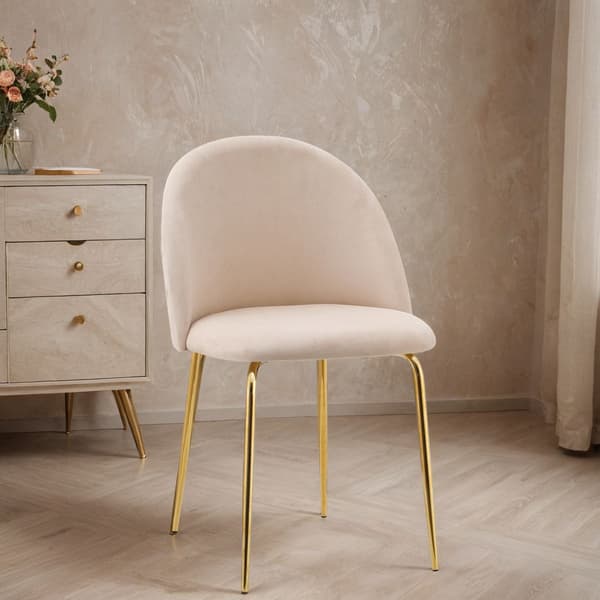 Fargo guldfärgad sammet beige sammetsstol
