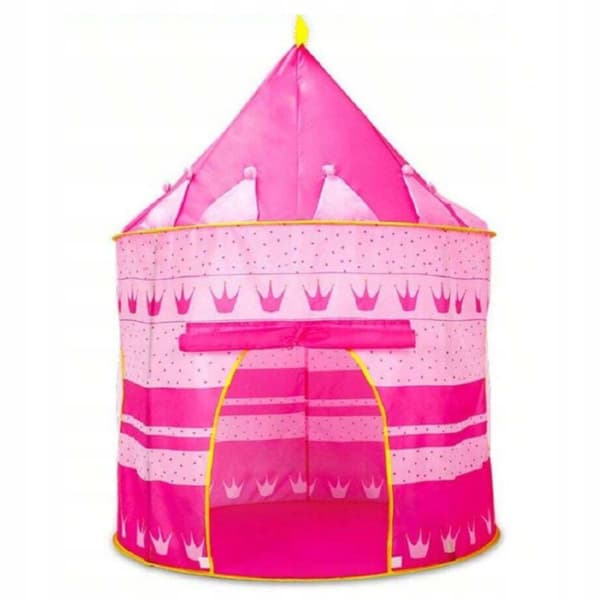 Slottstält med golv 135 cm rosa för barn 600-28