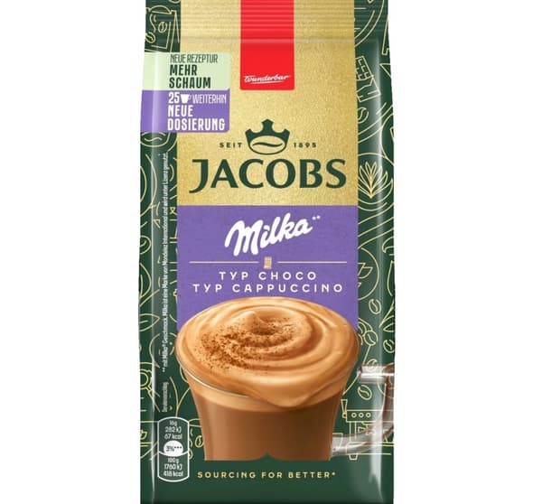 Snabbkaffe Cappuccino Schoko Milka 400g - Jacobs
