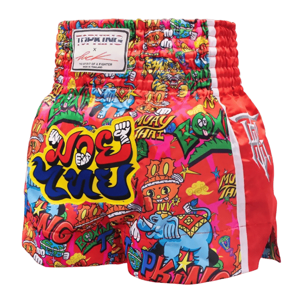 Muay Thai Top King X Puck Bokseshorts Rød L
