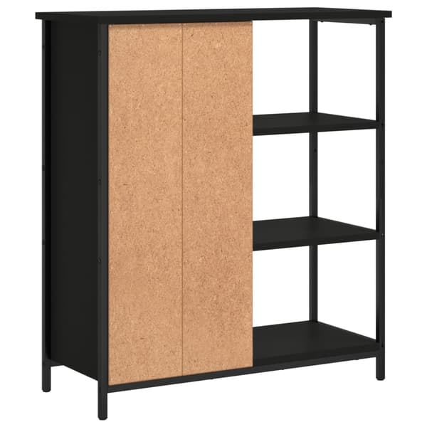vidaXL skab, sort, 70x30x80 cm, træbaseret materiale
