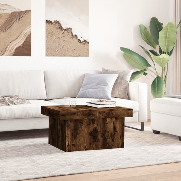 vidaXL Soffbord rökt ek 100x55x40 cm
