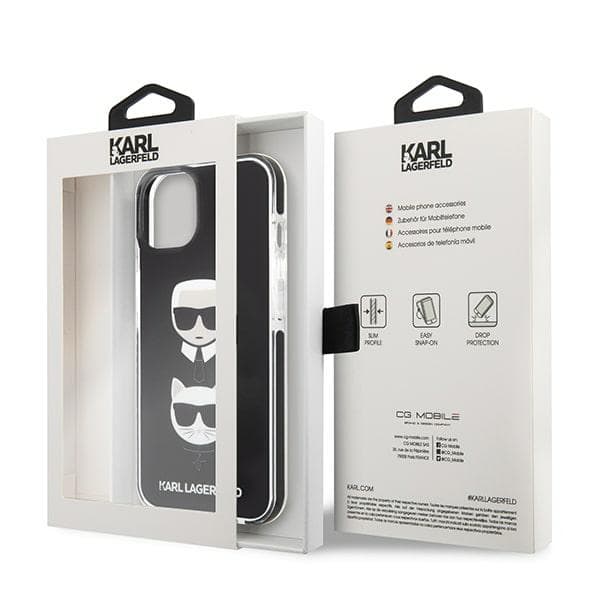 Karl Lagerfeld Karl&Choupette Head-etui til iPhone 13 mini, sort