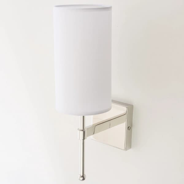 Cosmo Light Denver E14 40W vit tygvägglampa