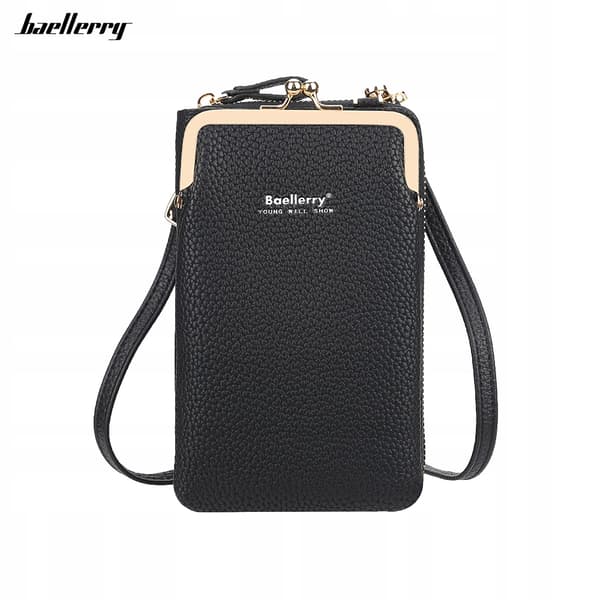 Mini clutch skuldertaske til kvinder, sort Baellerry